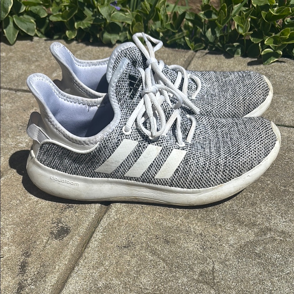 Adidas Gray and White Sneakers